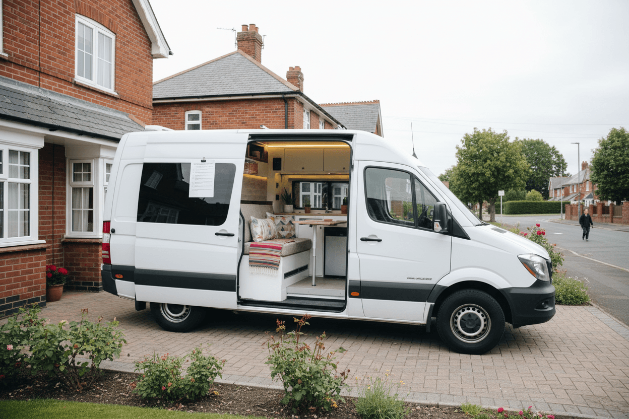 A finished campervan conversion project